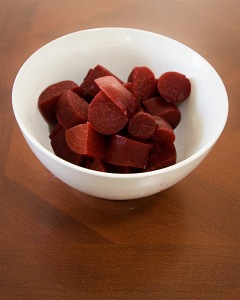 Beets boiled and cut